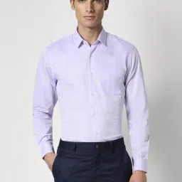 Peter England Purple Slim Fit Checks Shirt-picture-30