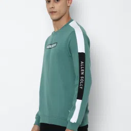 Allen Solly Green Cotton Regular Fit Printed SweatShirt image 3