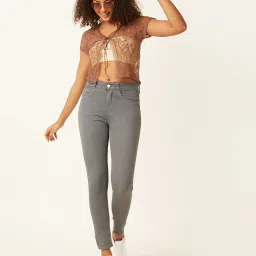 Forever 21 Brown Lace Work Crop Top image 4