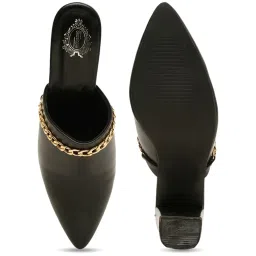 Shoetopia Women's Black Mule Shoes image 4