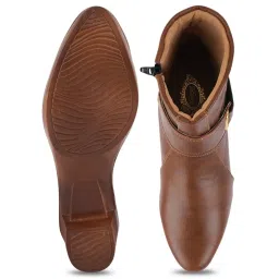 Shoetopia Women's Tan Casual Booties image 4