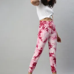 showoffff SHOWOFF Casual Mom Fit High-Rise Pink Tie-Dye Jeans image 4