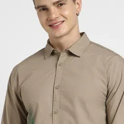 Forever 21 Brown Cotton Regular Fit Shirt image 4