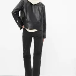 GAP Black Loose Fit Solid High Rise Jeans image 2
