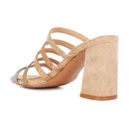 London Rag Women's Diamante Beige Casual Sandals image 5