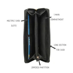 Enoki by Baggit Raditz Black Printed Zip Around Wallet for Women image 4