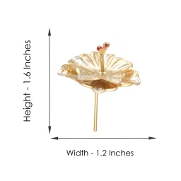 Sri Jagdamba Pearls Golden 0.8 Silver Pooja Flower - 3 gm image 4