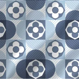 Layers Firenze Blue Cotton 140 TC Double Size Bed Sheet with Pillow Cover image 4