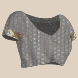 Silk Land Blue Woven Saree With Unstitched Blouse image 4