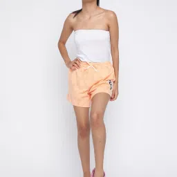 Lil Tomatoes Kids Peach Printed Shorts image 4