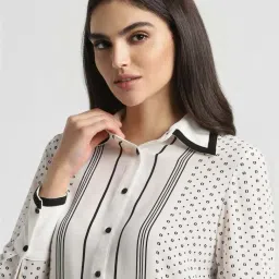 Allen Solly White Printed Shirt image 4