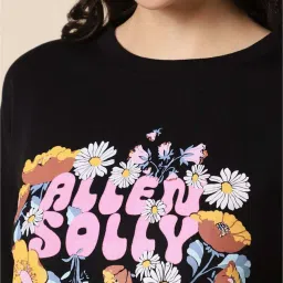Allen Solly Black Floral Print Sweatshirt image 4