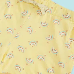 Pantaloons Junior Kids Yellow Cotton Printed Shorts image 4