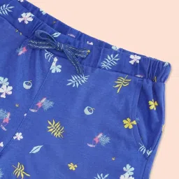 Pantaloons Junior Kids Cobalt Blue Cotton Printed Shorts image 4