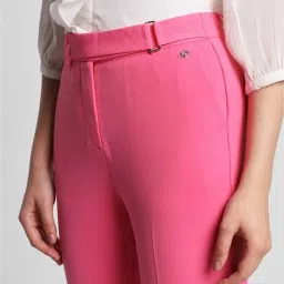 Allen Solly Pink Mid Rise Trousers image 4