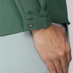 Van Heusen Green Regular Fit Formal Shirt image 4