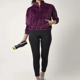 Ajile by Pantaloons Purple Cotton Jacket image 4