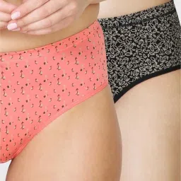 Van Heusen Assorted Color Cotton Printed Hipster Panties - Pack Of 2 image 4