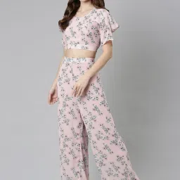 showoffff SHOWOFF Pink Floral Print Co-Ord Set image 4