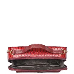 Hidesign Lilac 02 Sb Red Textured Medium Sling Handbag image 4