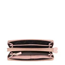 Hidesign Lilac W1 Sb Pink Textured Medium Zip Around Wallet image 4