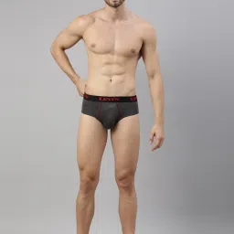 Levi's 065 Light Grey Melange & Dark Grey Melange Cotton Regular Fit Briefs - Pack Of 2 image 4