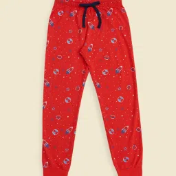Pantaloons Junior Kids Red Cotton Printed Full Sleeves T-Shirt Set image 4