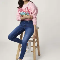 Honey by Pantaloons Pink Graphic Print Sweatshirt image 4
