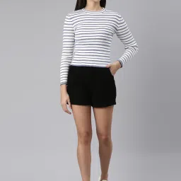 showoffff SHOWOFF White & Blue Striped Top image 4