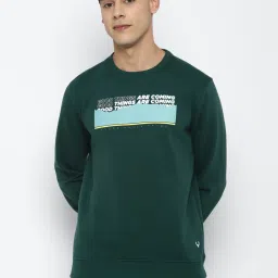 Allen Solly Green Regular Fit Printed SweatShirt image 1