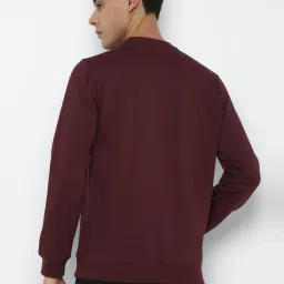 Allen Solly Maroon Regular Fit Printed SweatShirt image 2