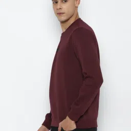Allen Solly Maroon Regular Fit Printed SweatShirt image 3