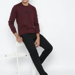 Allen Solly Maroon Regular Fit Printed SweatShirt image 5
