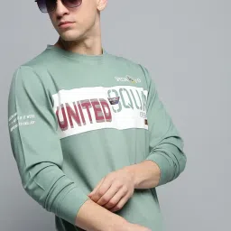 showoffff Showoff Sea Green Regular Fit Printed Sweatshirt image 4
