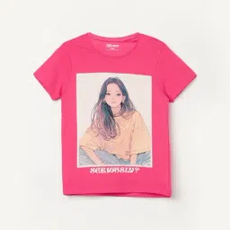 Fame Forever by Lifestyle Girls Fuschia T-Shirt-image-53