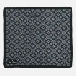 Louis Philippe Grey Embroidered Tie & Pocket Square Gift Set image 2