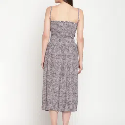 TAG 7 Grey Animal Printed A-Line Dress image 2