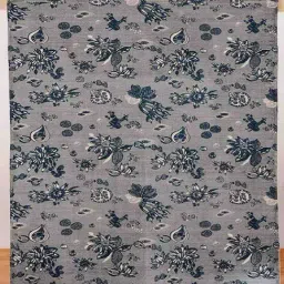 Mahua Pure Cotton Grey And Blue Printed Rug - 5Ft X 8Ft-image-44