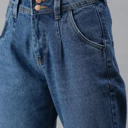 showoffff SHOWOFF Casual Mom Fit High-Rise Blue Jeans image 5