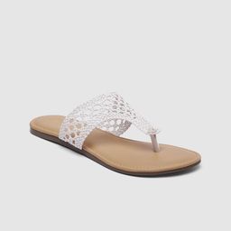 Inc 5 Women Textured T-Strap Flats-picture-48