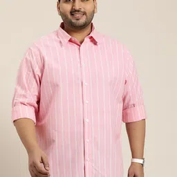 Sztori Men Plus Size Original Opaque Striped Casual Shirt image 3