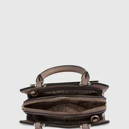 Calvin Klein Women Brand Logo Printed Structured Leather Sling Bag image 5