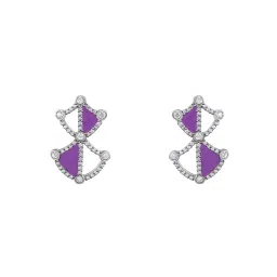 GIVA 92.5 Sterling Silver Art Deco Earrings for Women image 5