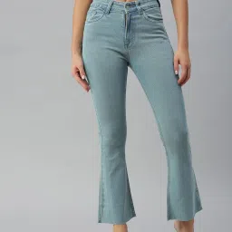 showoffff SHOWOFF Clean Look Blue Bootcut Denim Jeans image 1
