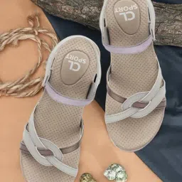 Carlton London Women's Grey Sling Back Sandals-picture-42