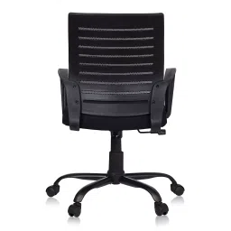 ib basics Ergonomic Mid Back Office Chair Metal Base Black image 3