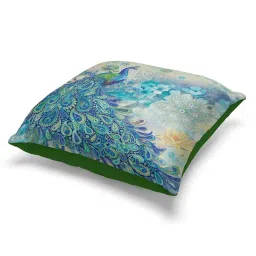 Bianca Ruyal Blue & Beige Microfibre Medium Cushion Cover - Set of 2 image 3