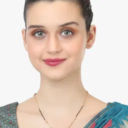 Adwitiya Collection 24 CT Gold-Plated & Black Copper Handcrafted Mangalsutra image 3