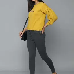 Allen Solly Yellow Printed Sweatshirt image 4