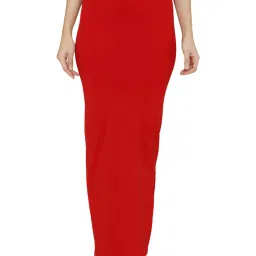 Zivame Red Plain Saree Shapewear image 1